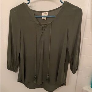 Laced up shirt!